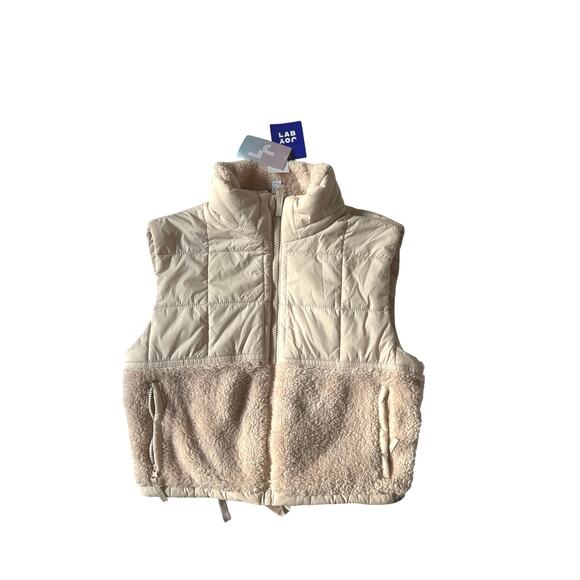 NWT Joylab Target High Pile Quilter Cream Vest M - Picture 1 of 4